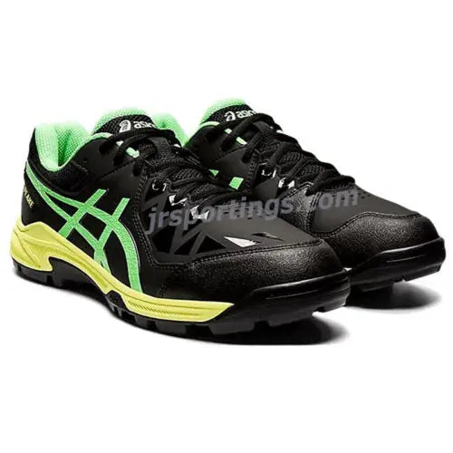ASICS Gel Peake Cricket Rubber Shoes – Black & Lime | High Grip & GEL Cushioning My Store
