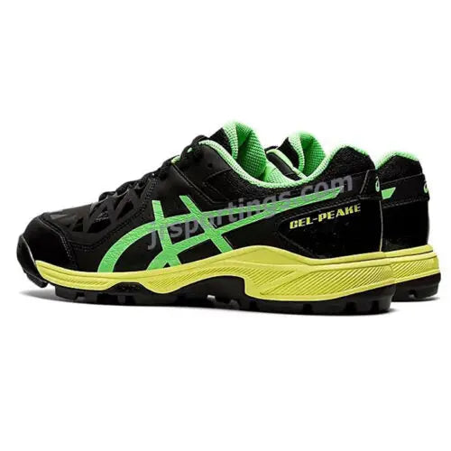 ASICS Gel Peake Cricket Rubber Shoes – Black & Lime | High Grip & GEL Cushioning My Store